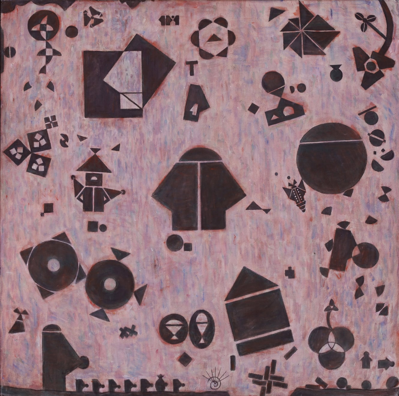 Hildegard Joos, Narrative Geometrismen No 102, 1985