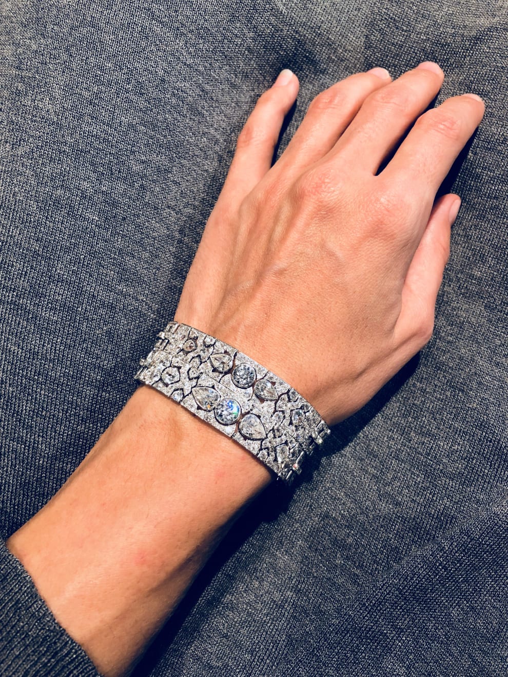 Diamond quatrefoil clearance bracelet