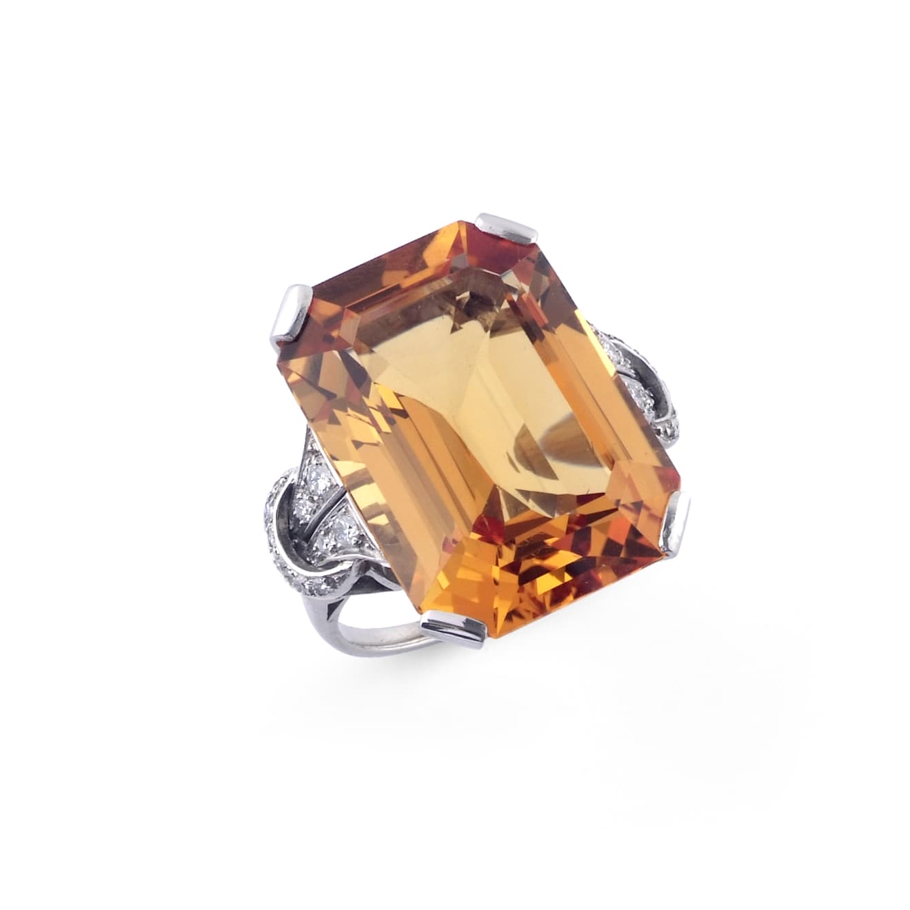 A topaz and diamond dress ring 1950s Symbolic Chase
