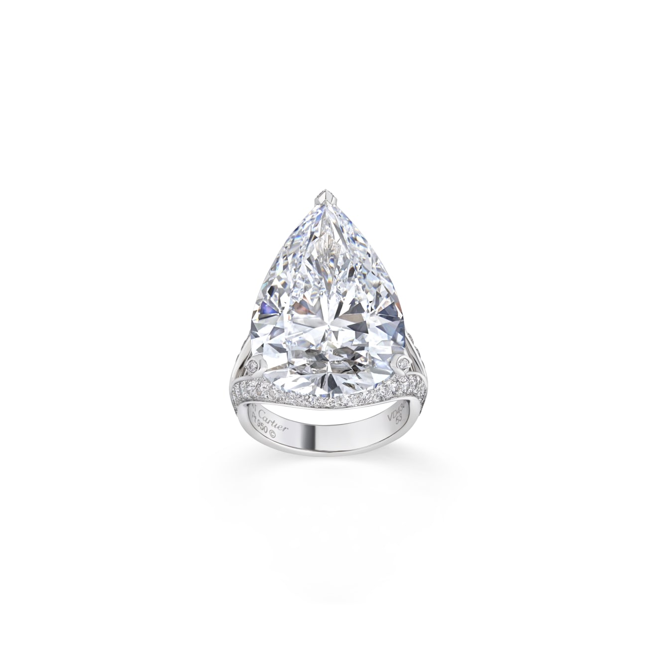 cartier pear diamond ring