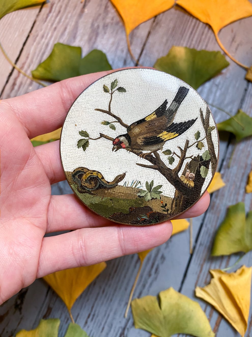 RAFFAELLI, An 18th Century micro mosaic plaque, 1796 Symbolic