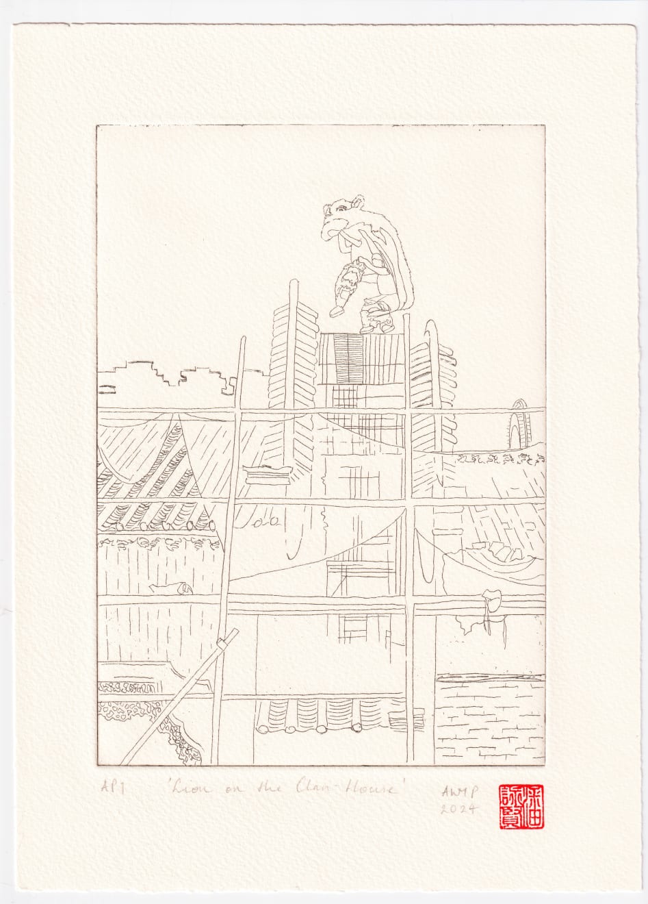 Alison Wing Yin Poon, Lion on the Clan House, 2024