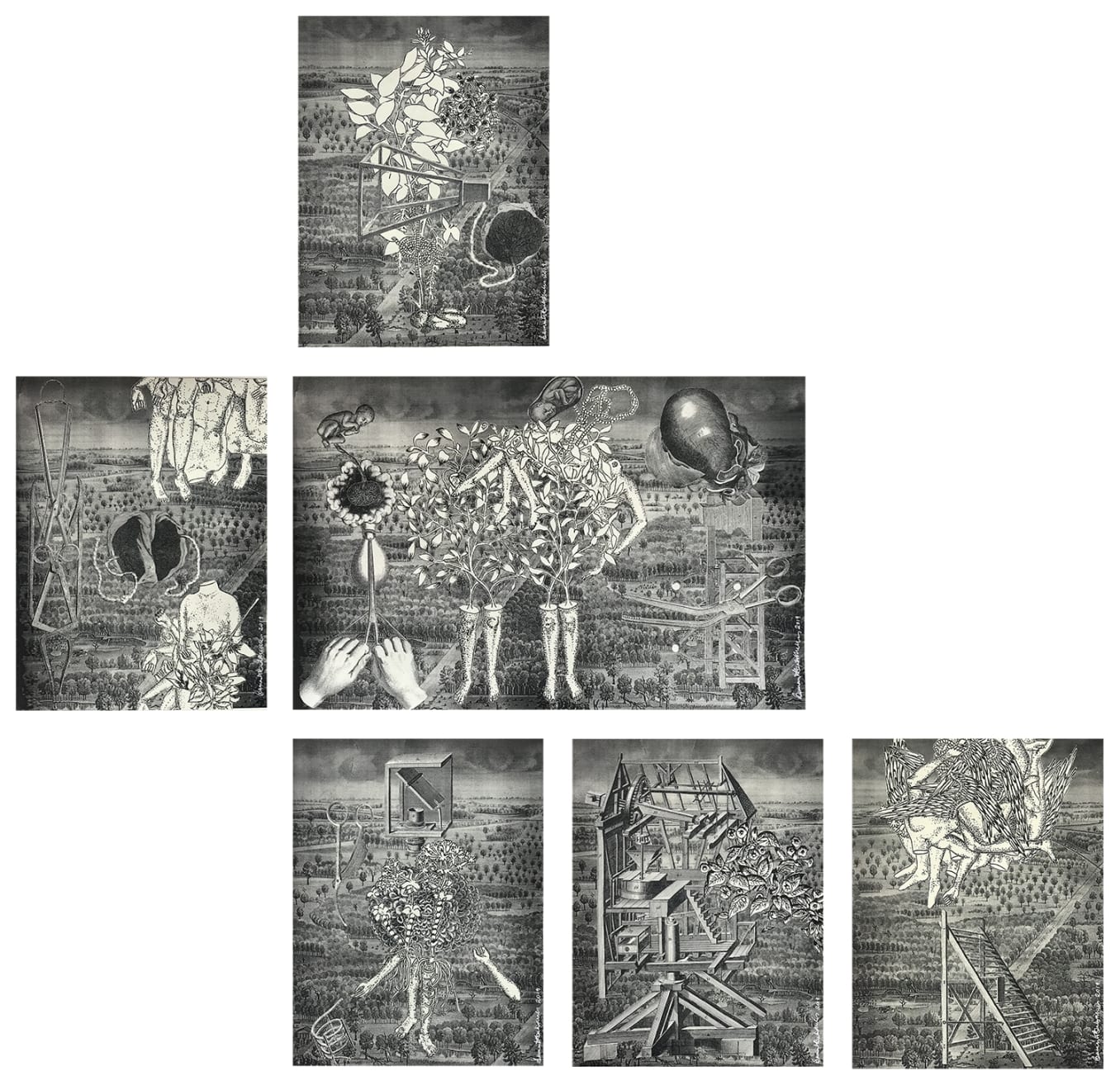 Samanta Batra Mehta, Illusion of identity and salvation #1, #4, #8, #11, #14, #15, 2019