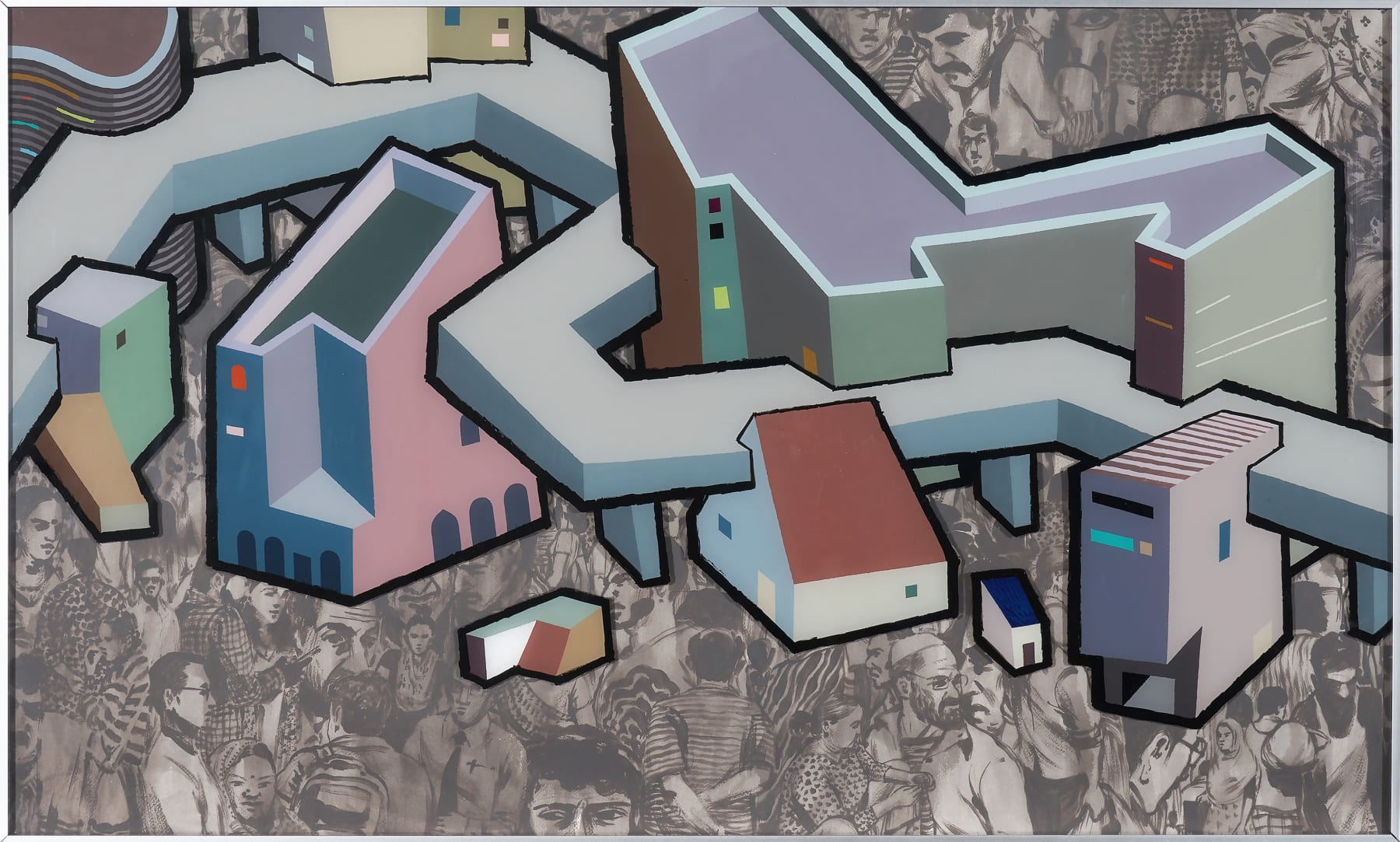 Sameer Kulavoor, Dense City: Pedestrian Skywalk, 2022