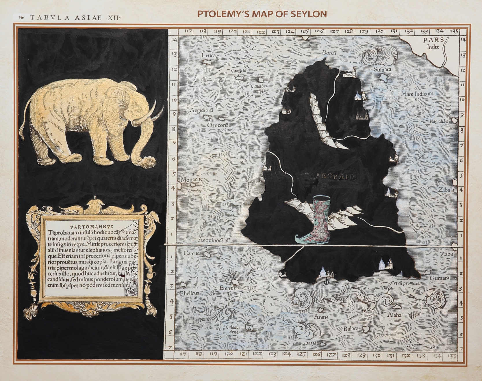 Pala Pothupitiye, Ptolemy's map of Ceylon II, 2015