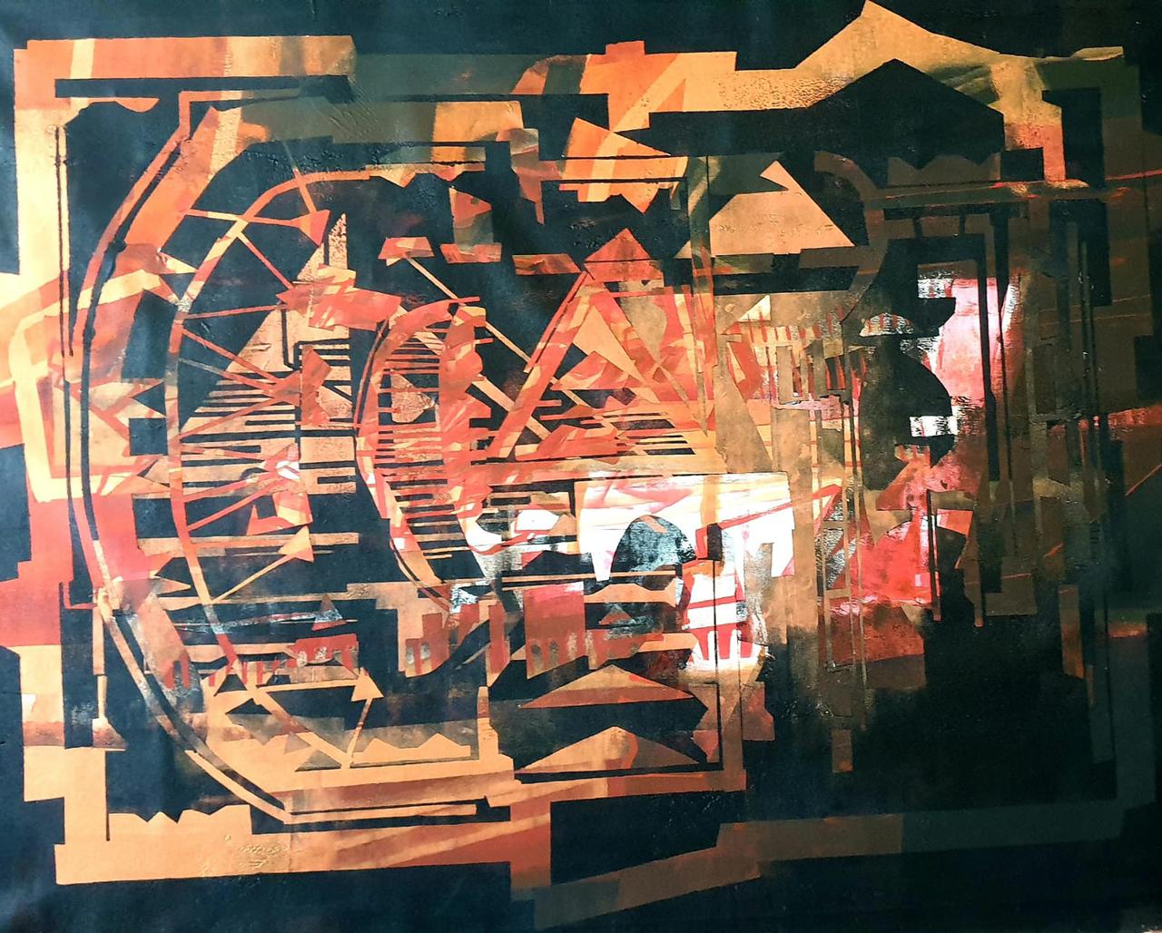Samit Das, Imagine the fluid empty rooms- But the sun is always there #17, 2021