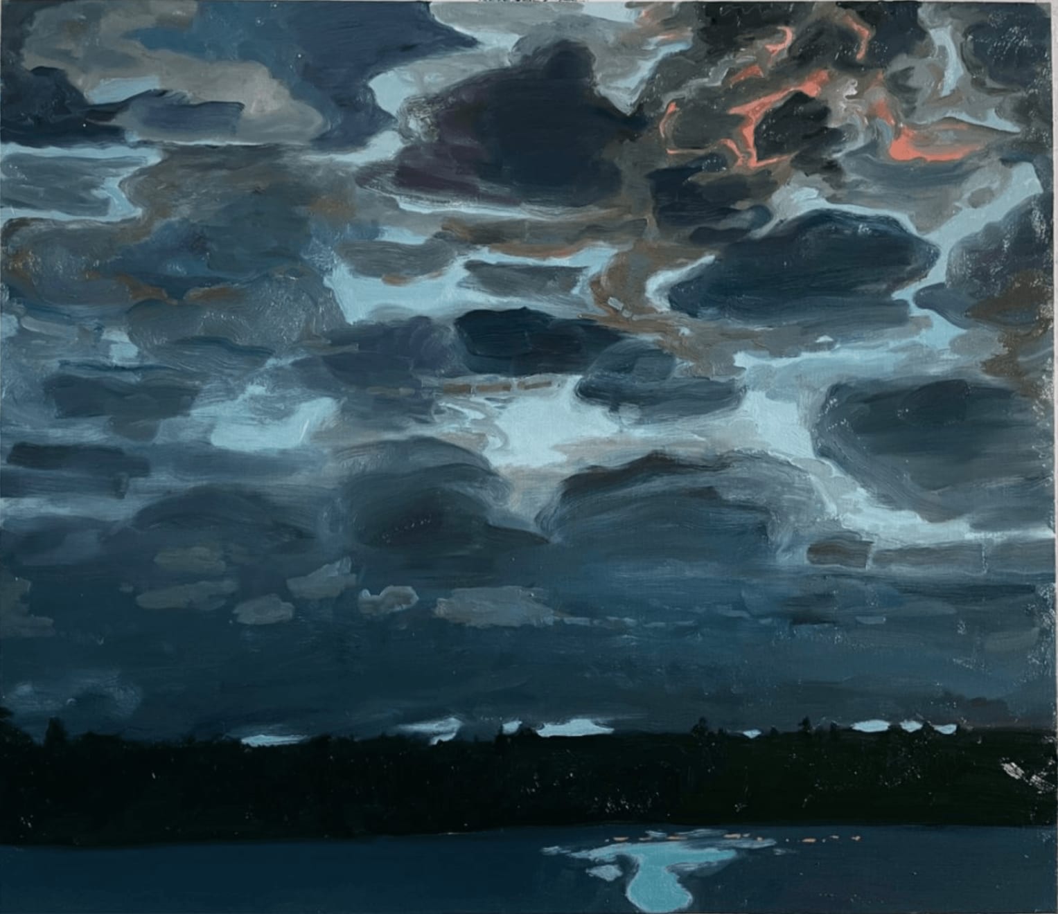 Eric Aho, Moonlit Snowfield, 2023