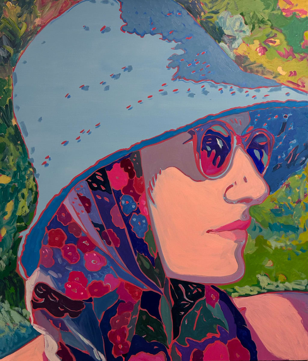 Sebastian Blanck, Blue with Scarf, 2025