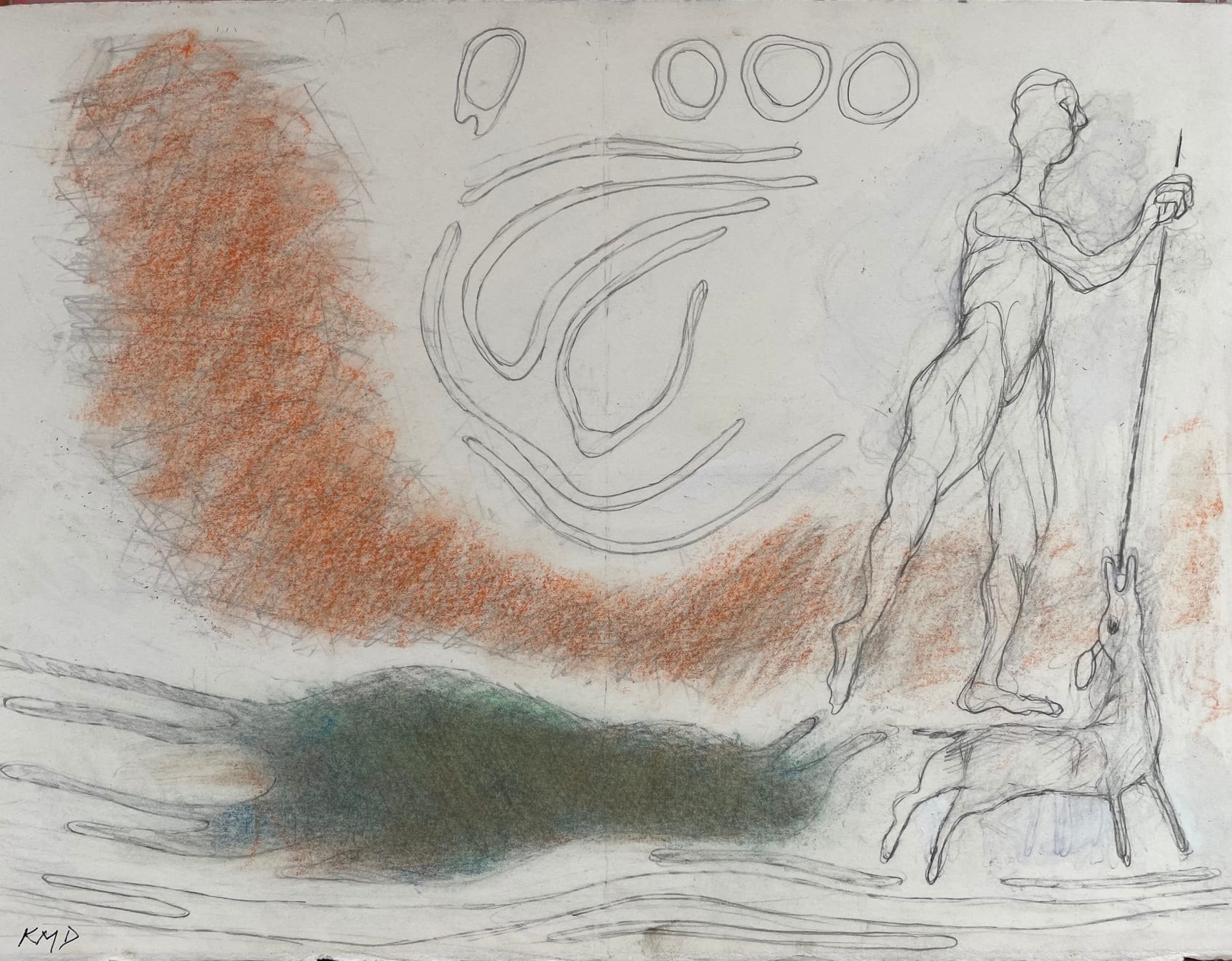 Kaidi Dunstan, Saint with Dog, 2022-2023