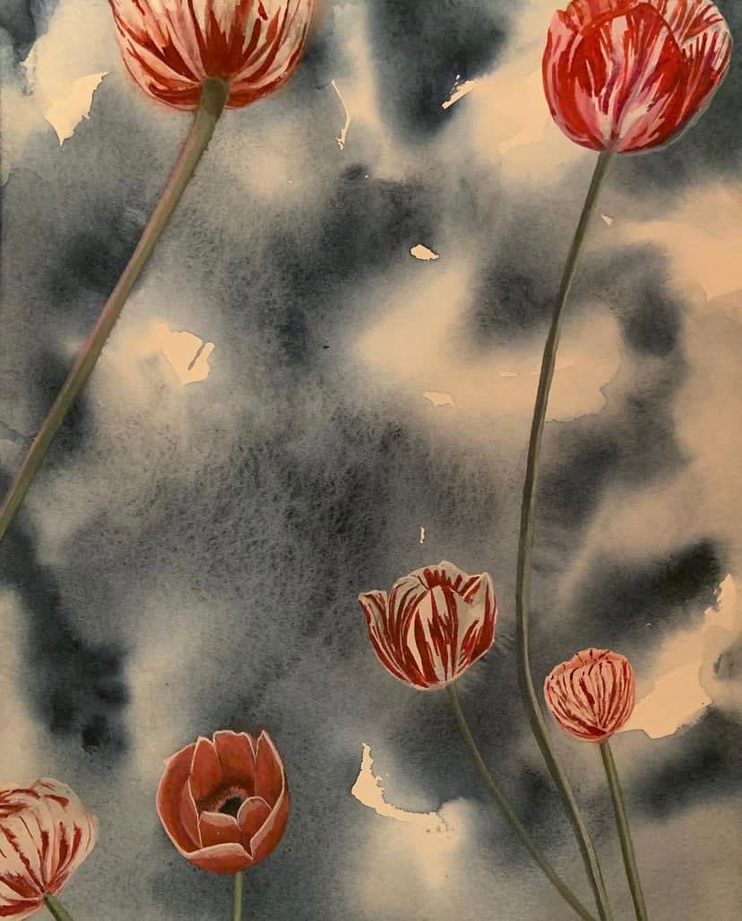 Nancy Diamond, Six Tulips, 2020