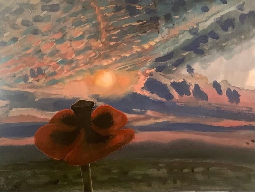 Nancy Diamond, Sunset Poppy, 2021