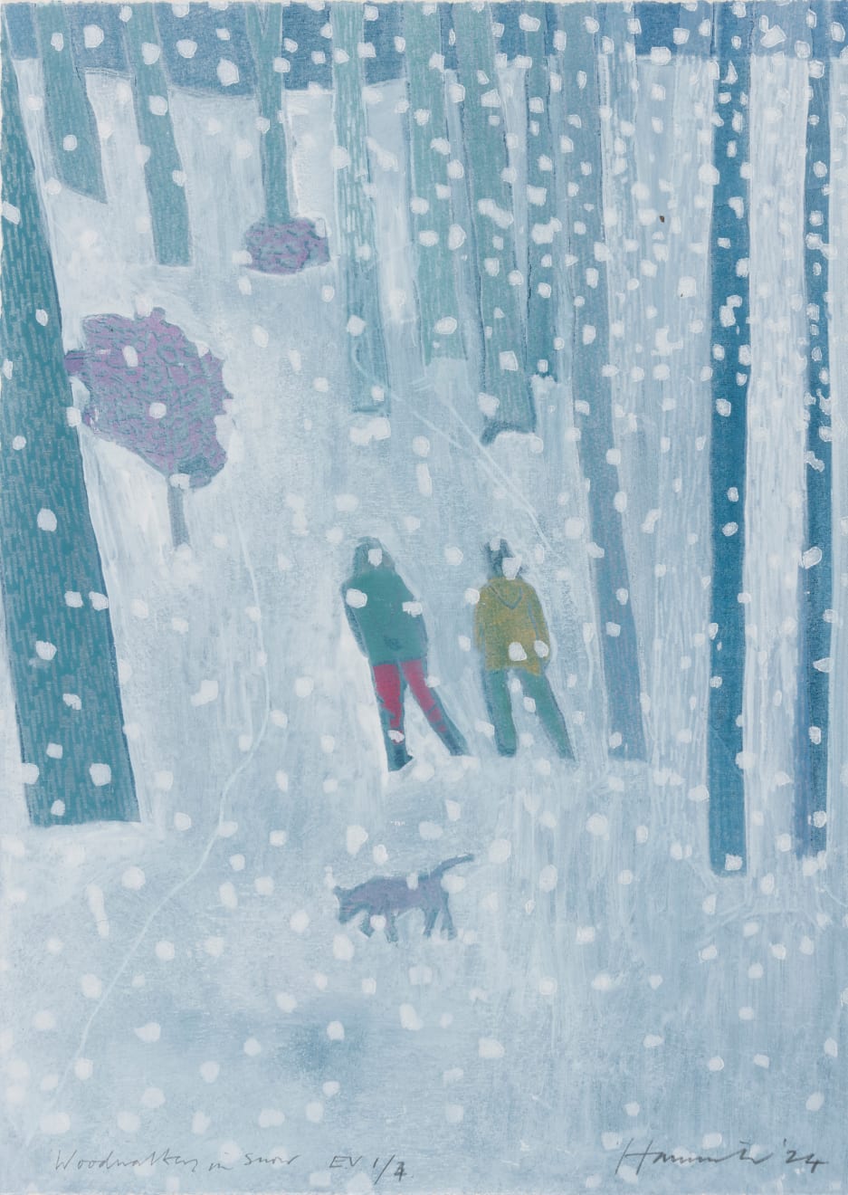 Tom Hammick, Woodwalkers in Snow, E.V. 1/4, 2024
