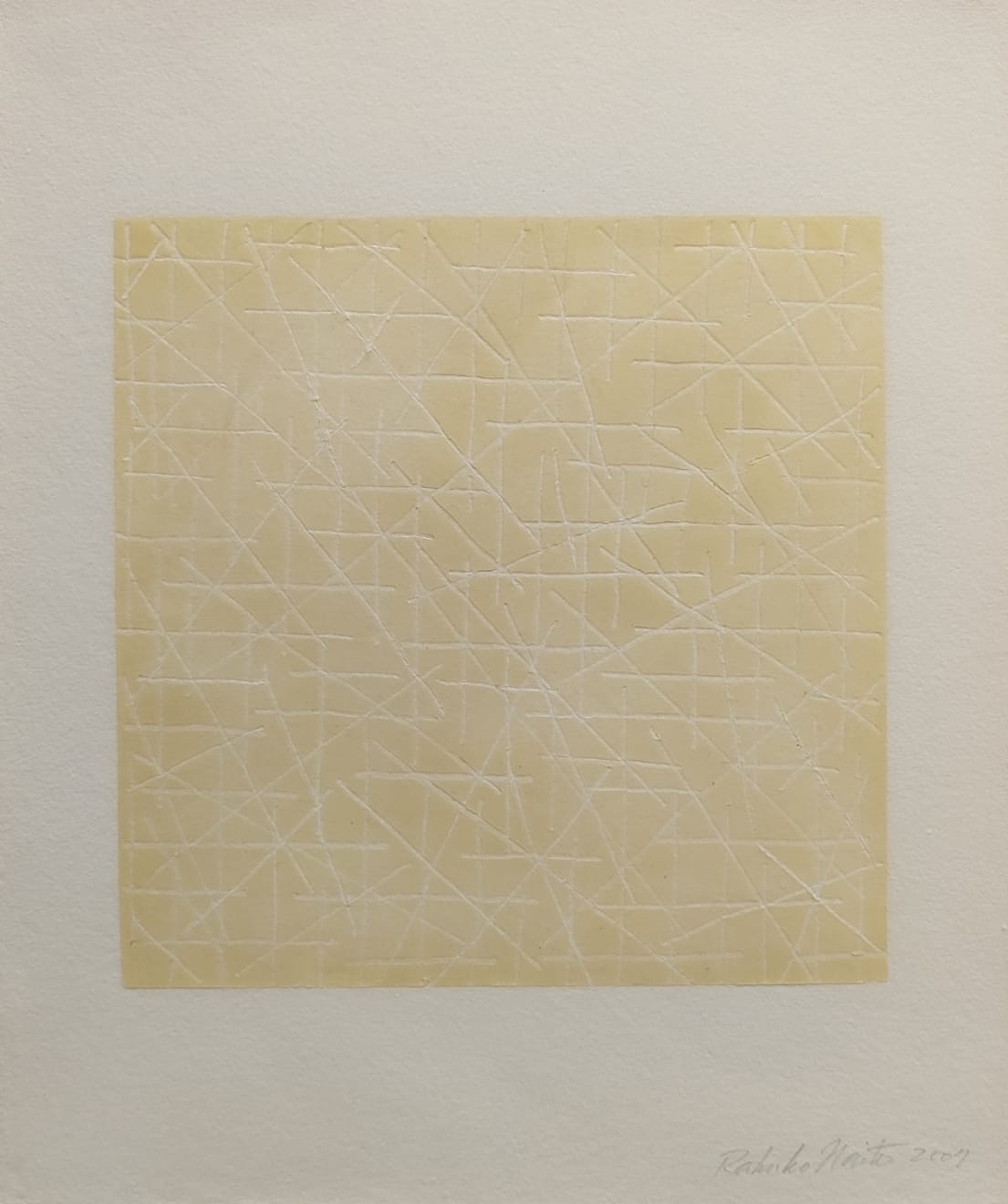 Rakuko Naito, RN1913-3/4-07-Wax on Paper, 2007