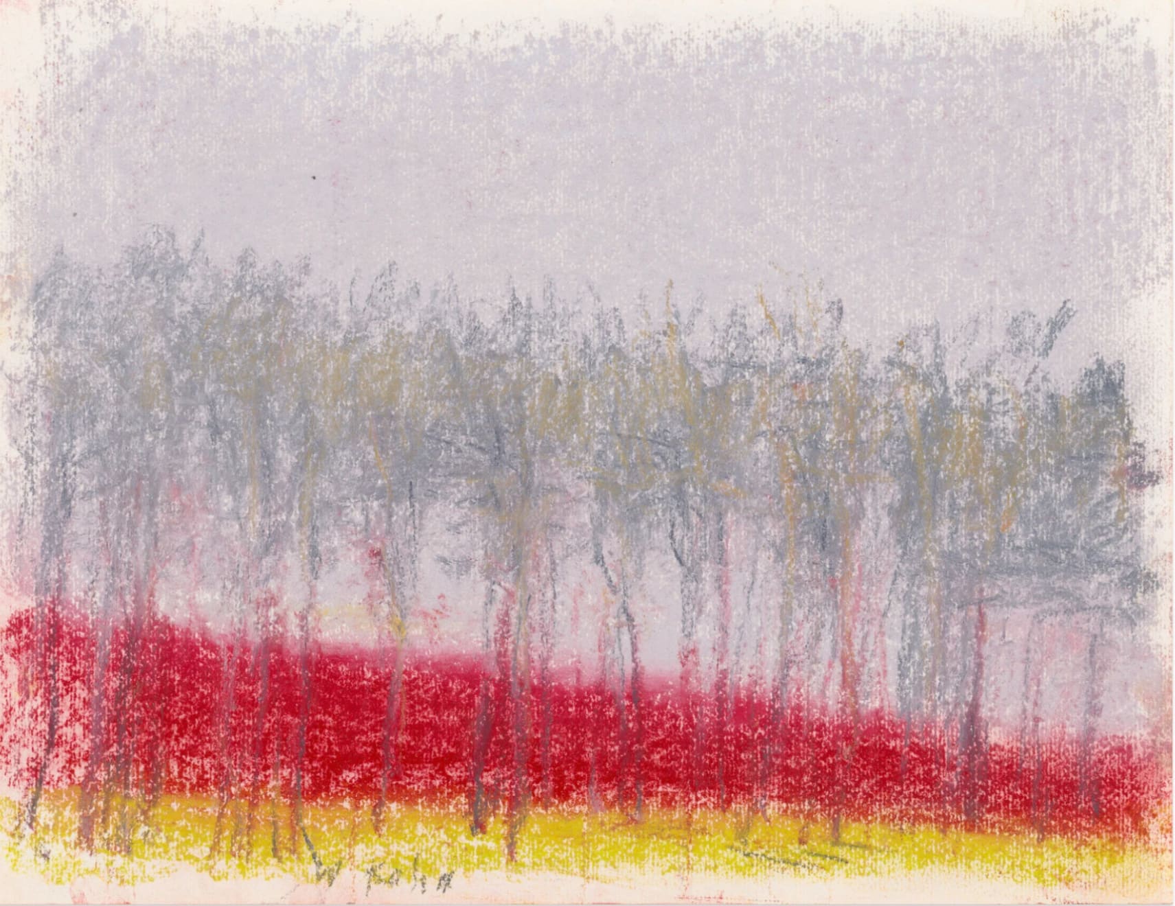 Wolf Kahn, Dark Red Horizon, 2016