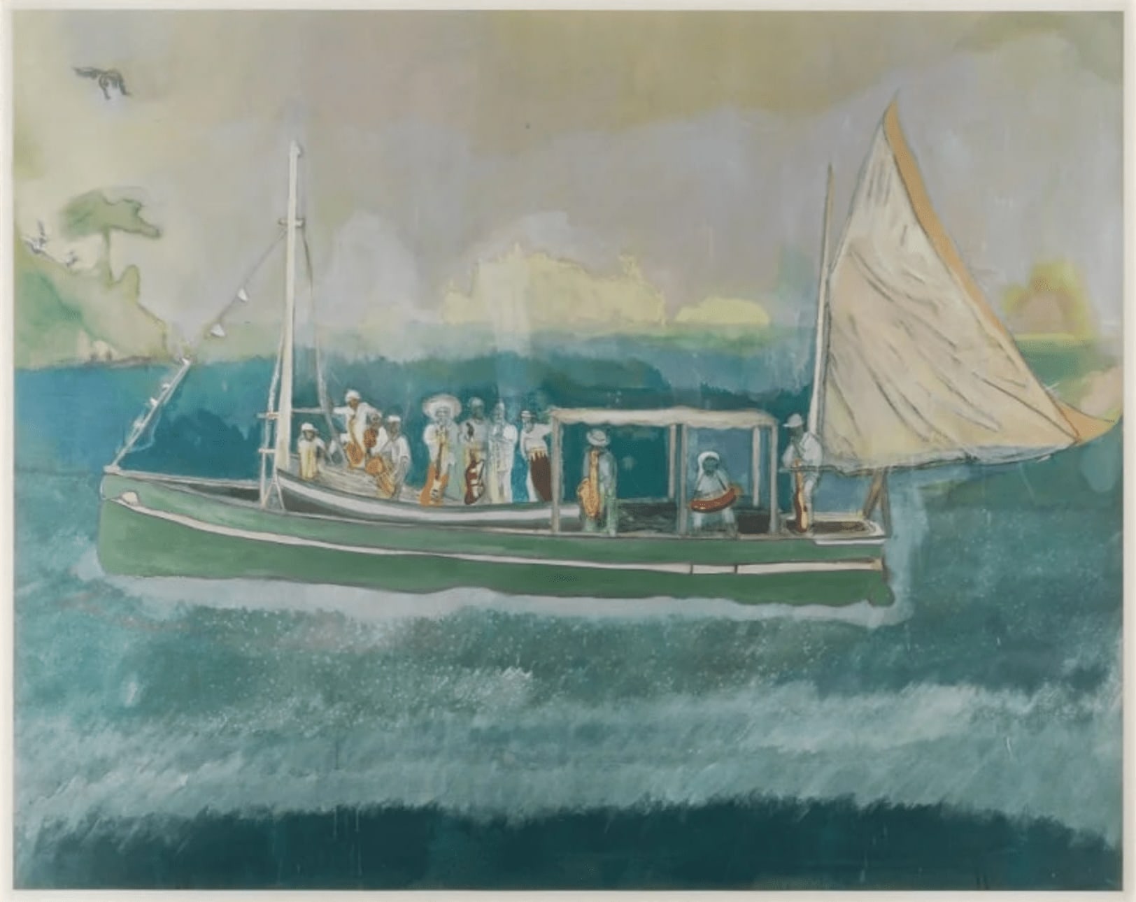Peter Doig, House of Music (Soca Boat), 2023