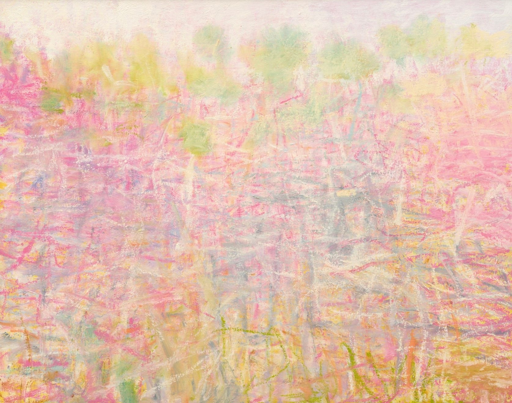Wolf Kahn, Pale Pink, Charged with Energy, 2009