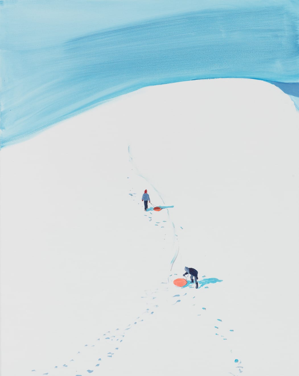 Sebastian Blanck, Two Orange Sleds, 2017