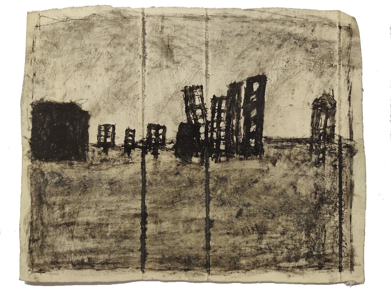 James Castle, Untitled (cityscape), n.d.