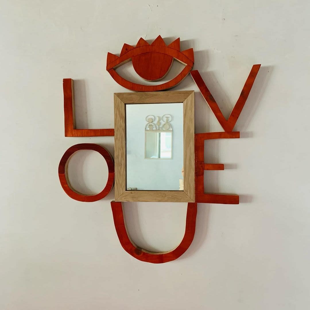 Sawkille Co., Unique 'LOVE' Mirror, 2022