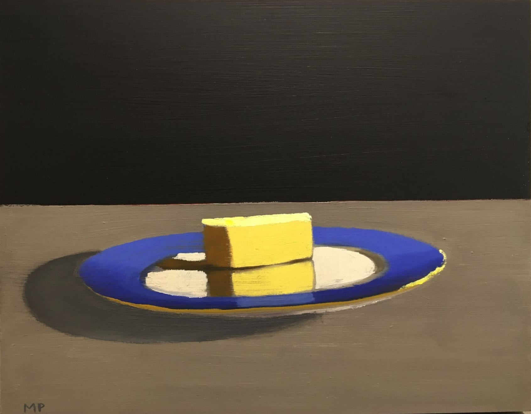 Mike Piggott, Butter on a Blue Plate, 2016