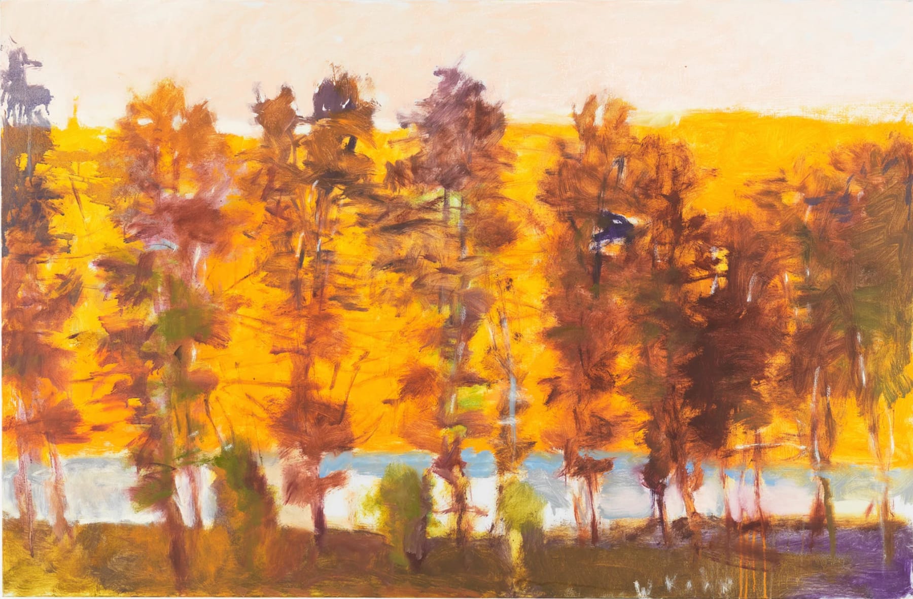 Wolf Kahn, Trees Before a Beaver Pond, 2006