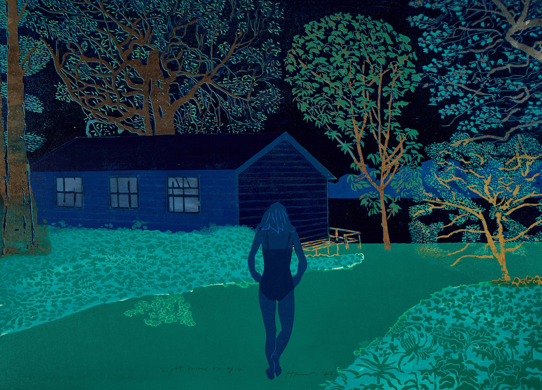 Tom Hammick, Night Swimmer II E.V 4/17, 2023