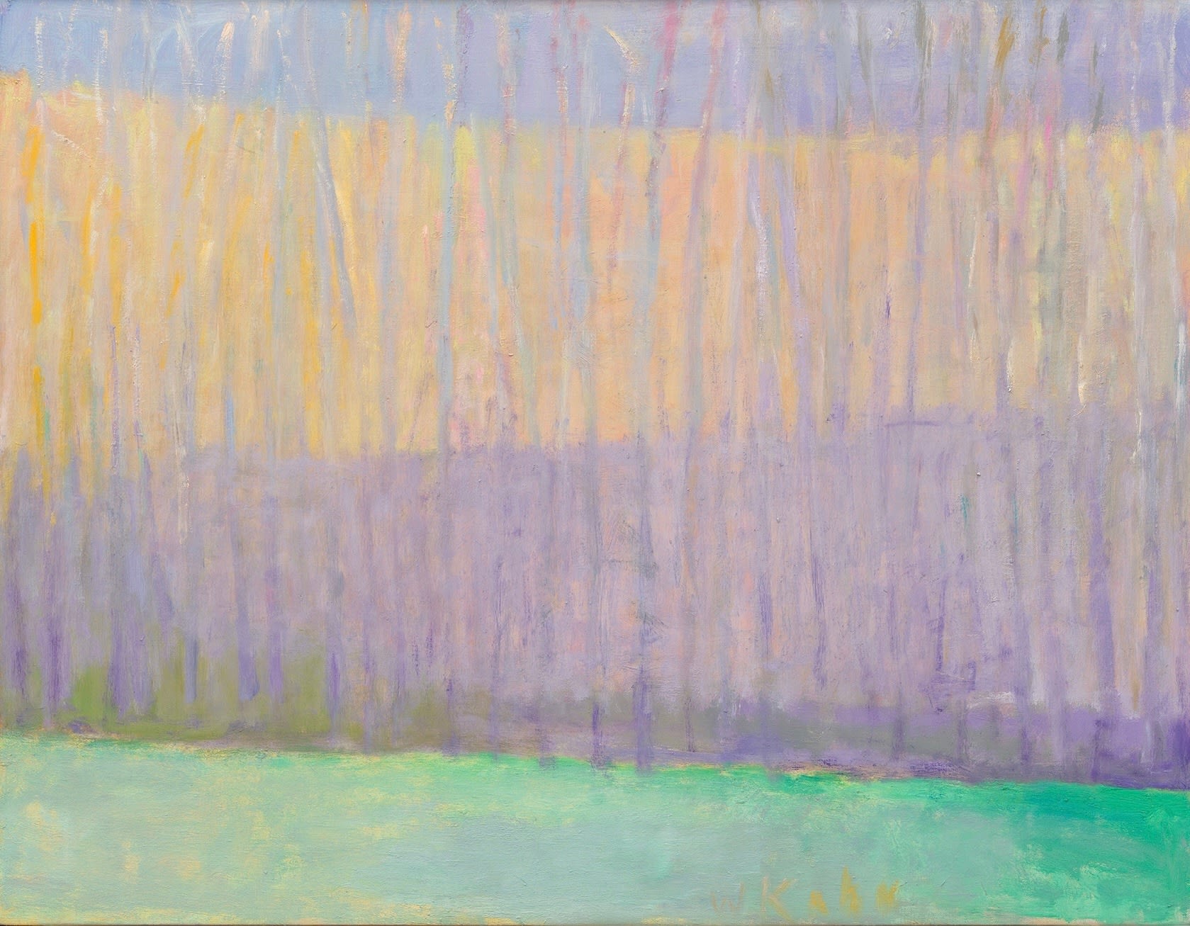 Wolf Kahn, Pale Tree Line II, 2001