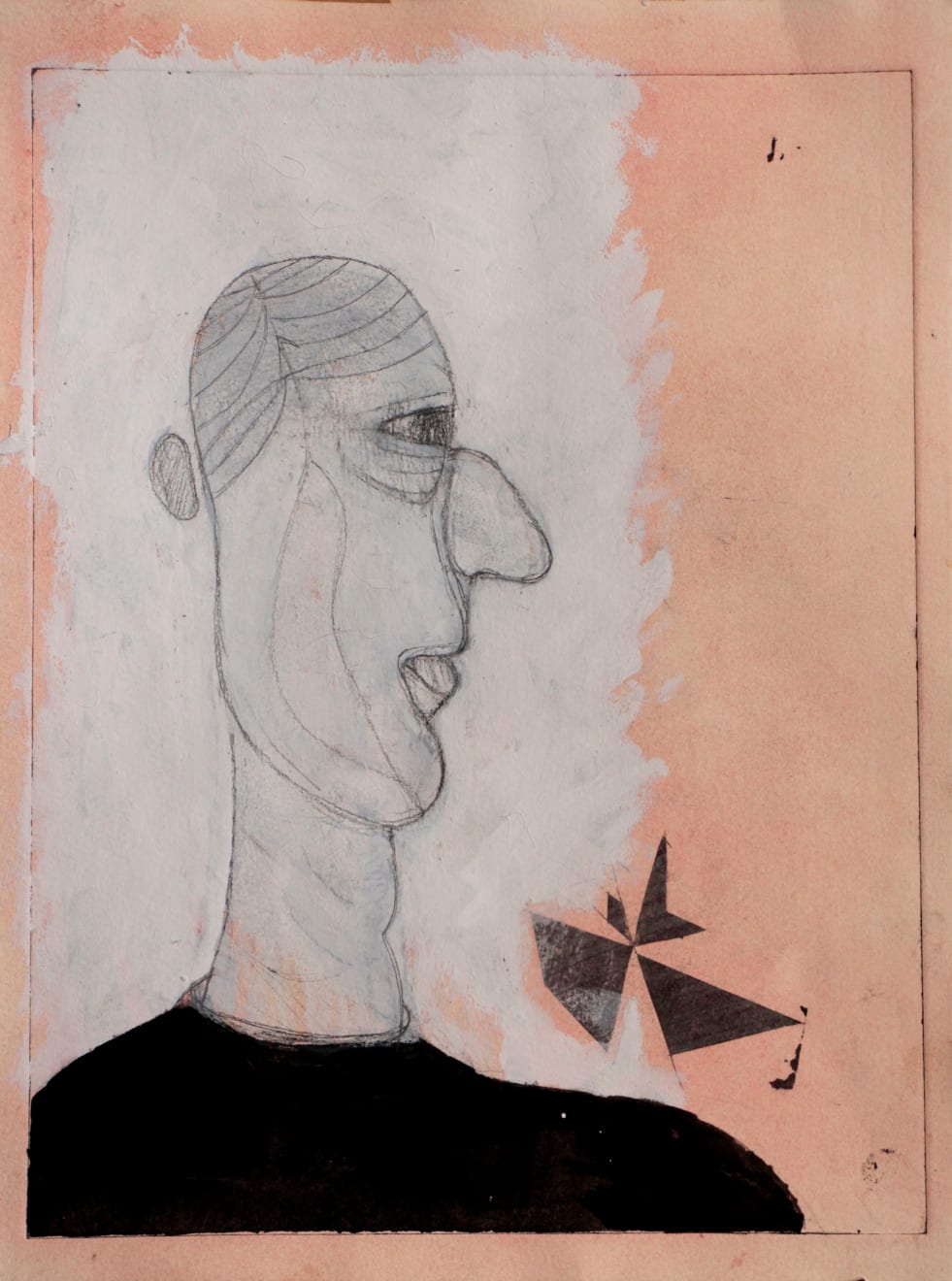 Kaidi Dunstan, Profile with Triangles, Black Shirt, 2022-2023