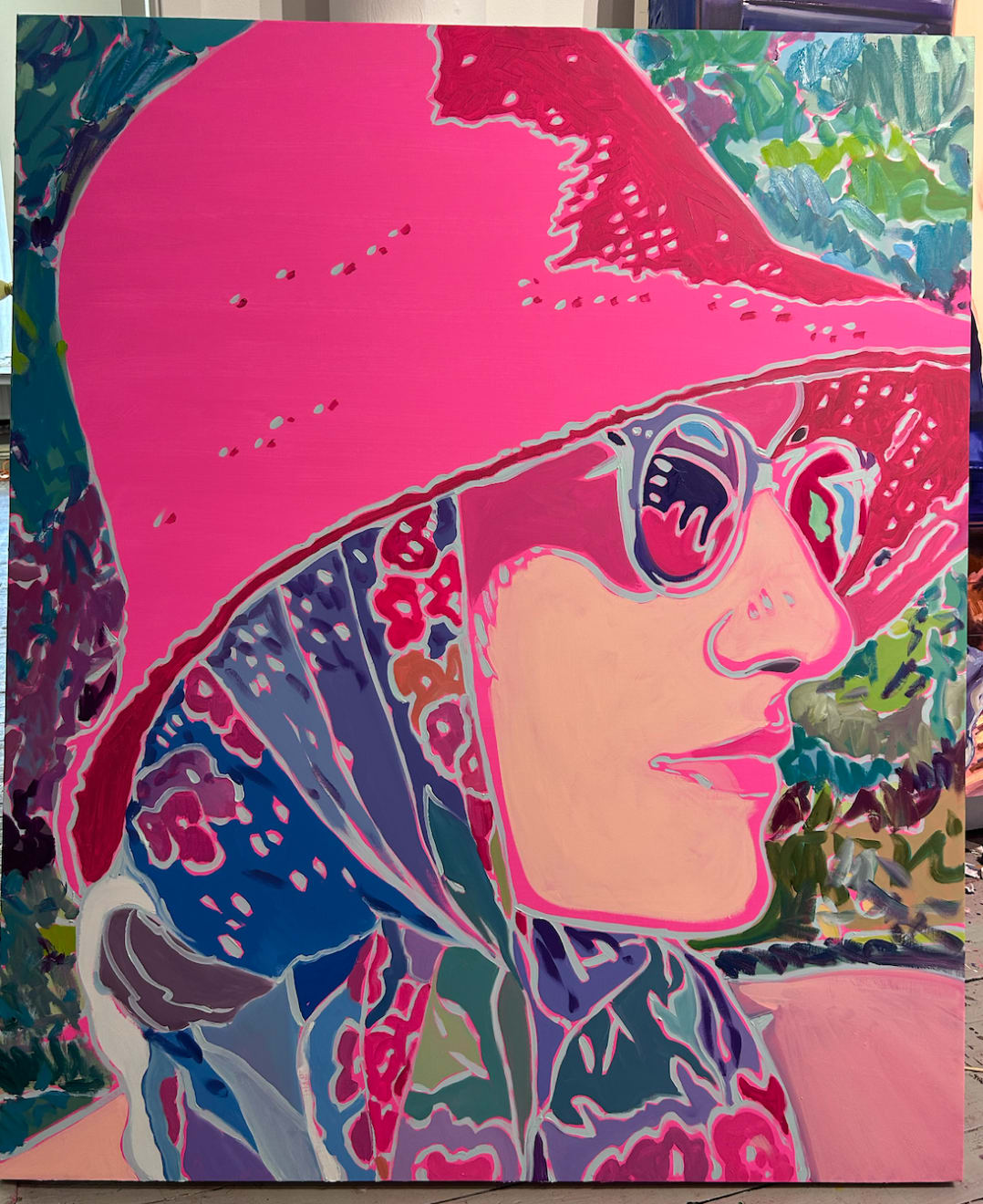 Sebastian Blanck, Pink with Scarf, 2025
