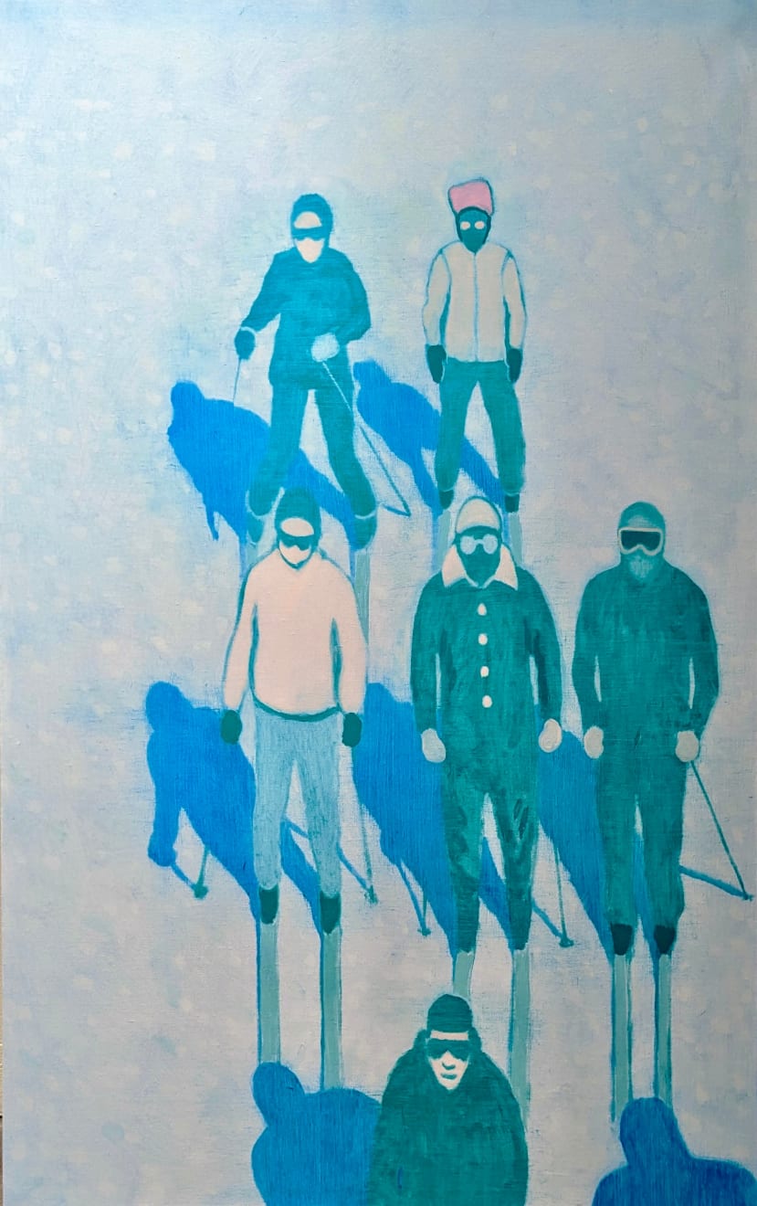 Mike Piggott, Skiers in Line #2, 2023