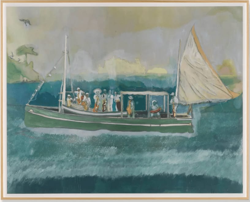 Peter Doig, House of Music (Soca Boat), 2023