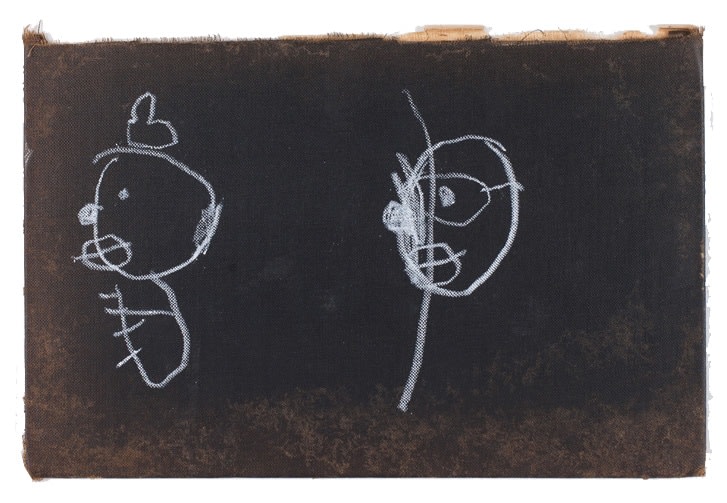 W. Tucker, man with hat, man with mask in hiding, 2013