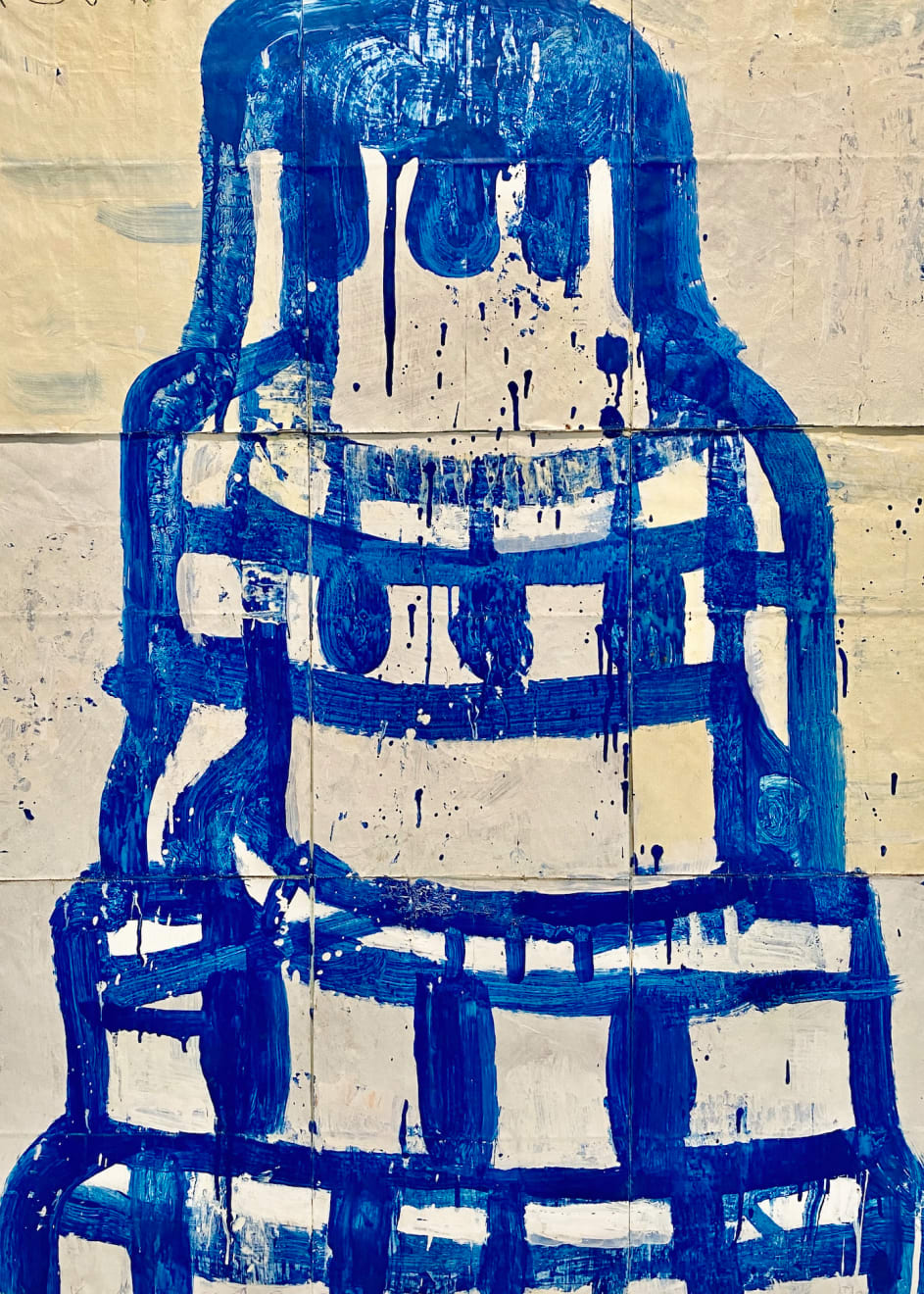 Gary Komarin, Blue on Creme, 2019
