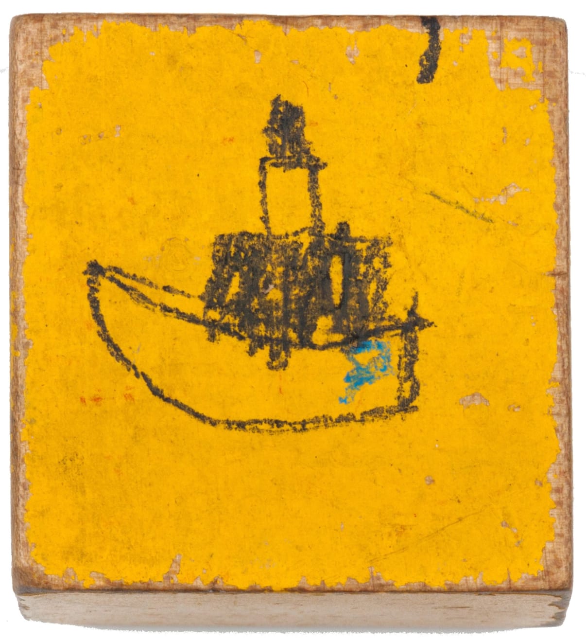 W. Tucker, tiny ship on yellow, 2011