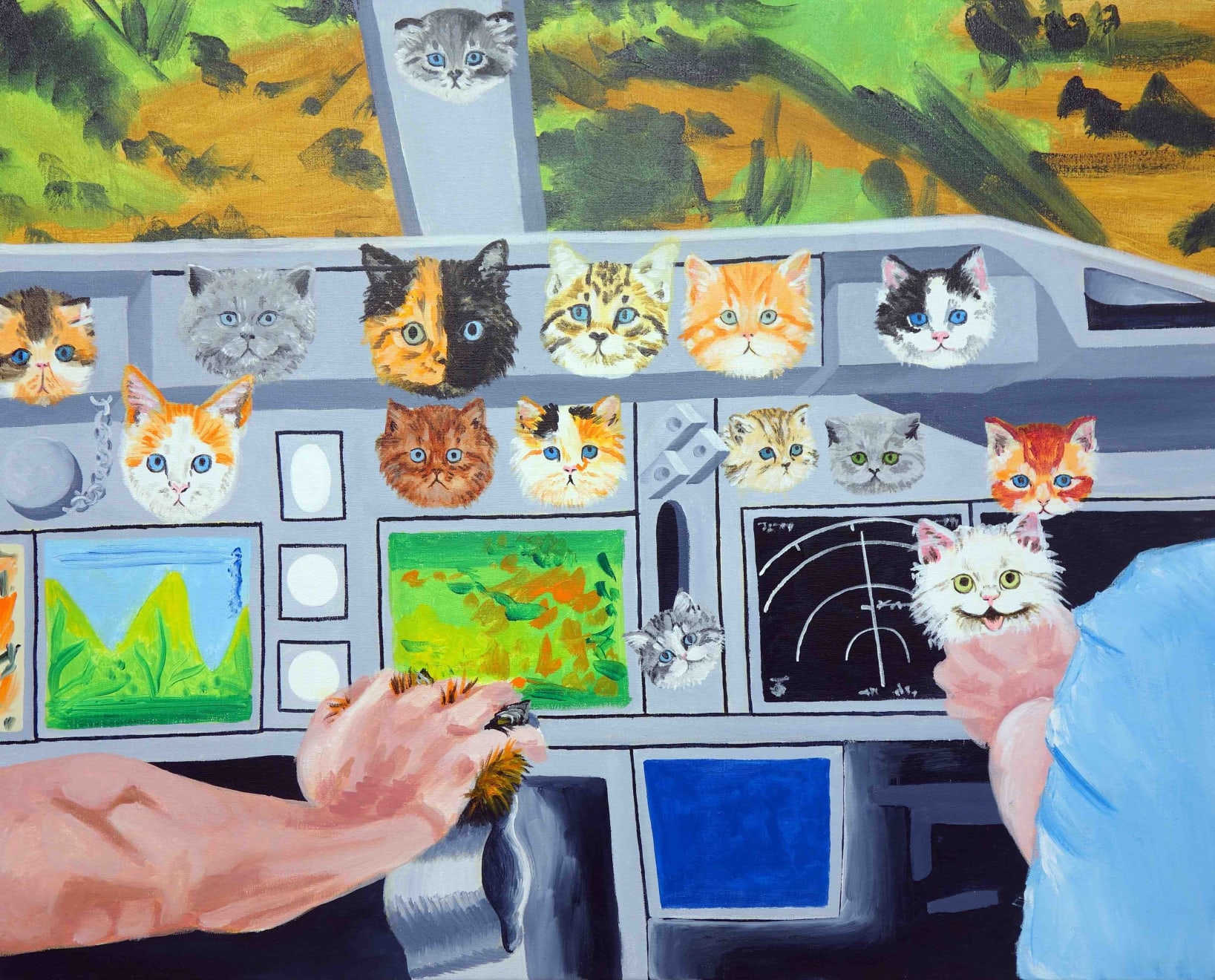 Margot Bird, Airplane Just Hands, 2022