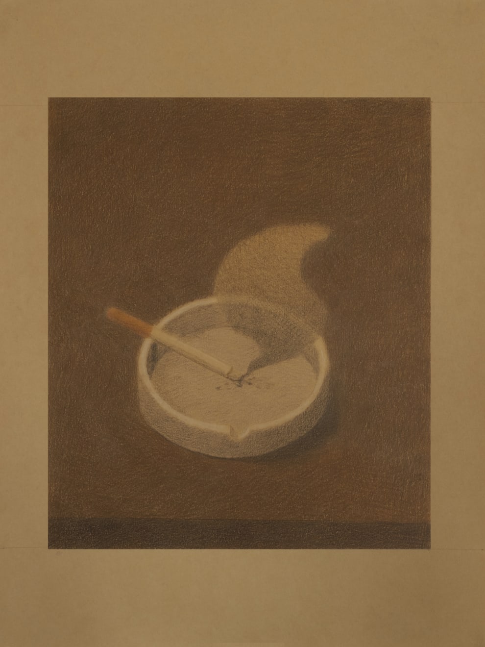 Johnny Izatt Lowry, A Cigarette in an Ashtray, on a Table, 2021