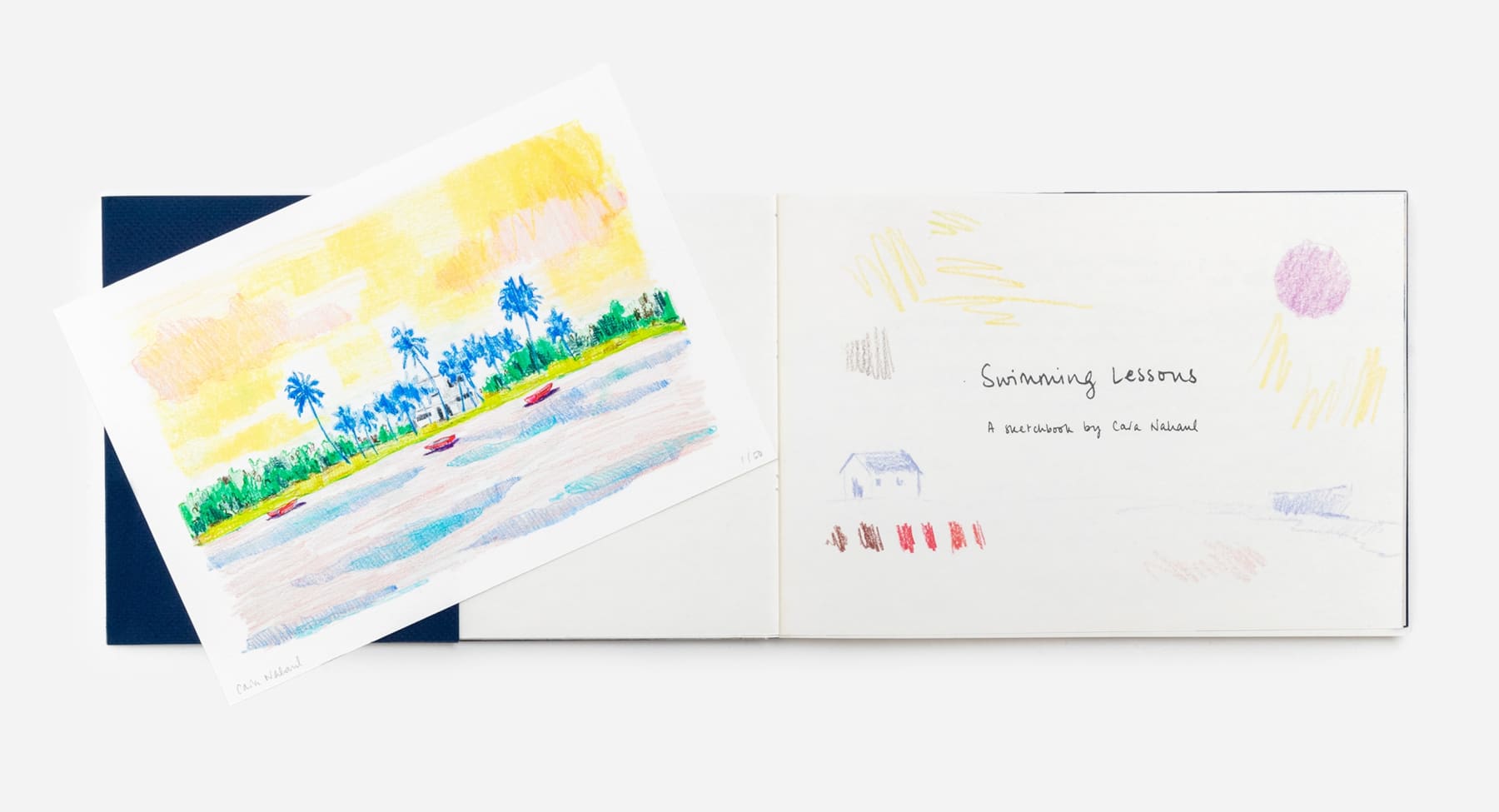 Cara Nahaul, Swimming Lessons & Palms Rising (Book & Print), 2022