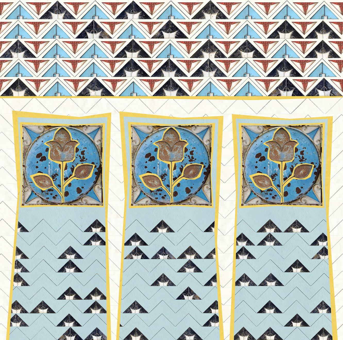 Camille Zakharia, Anchored to Distant Shadows Composition 9, 2024