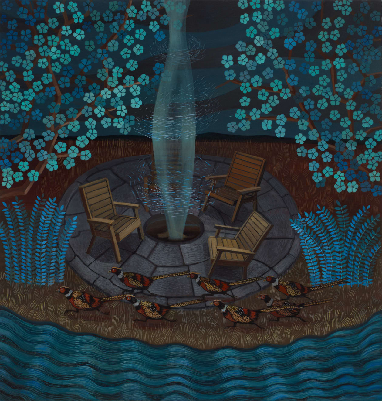 Gail Spaien, Visitation with Embers, 2024