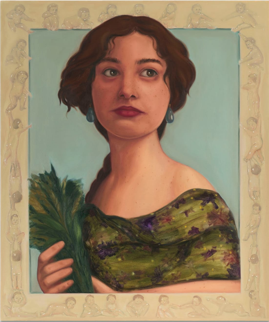 Nada Elkalaawy, Figure with Barley, 2022