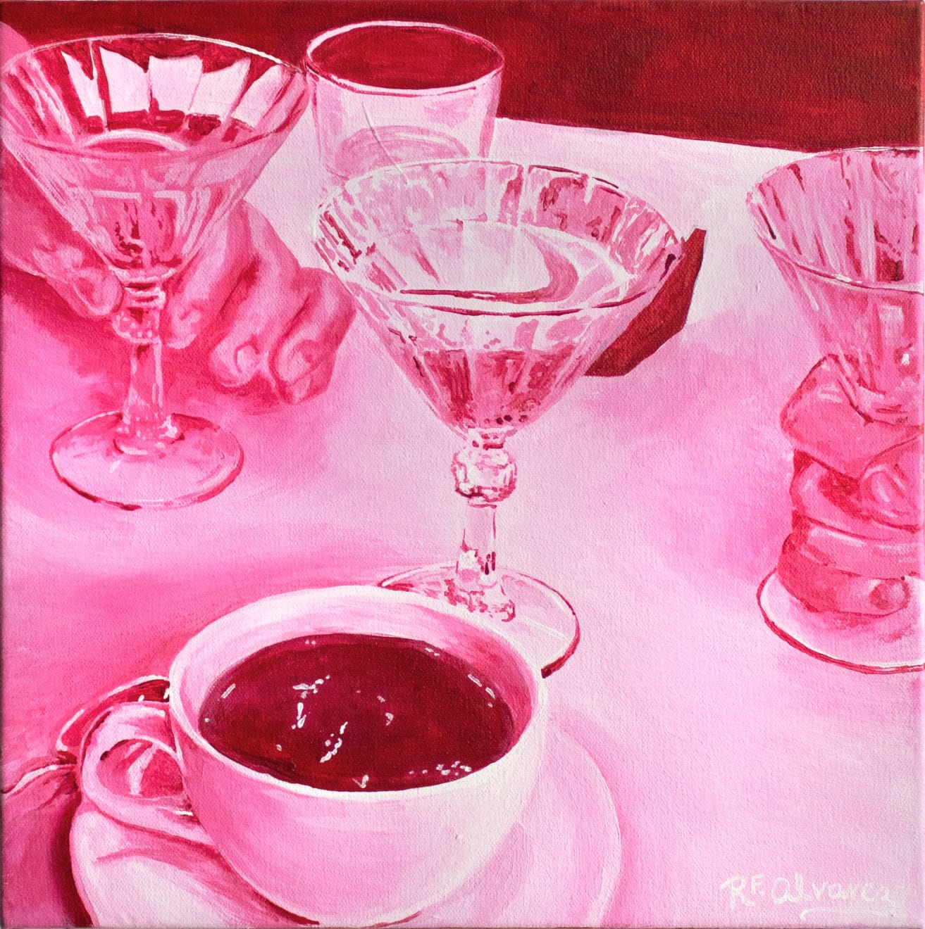 RF Alvarez, The Boys and Their Little Martinis, 2022