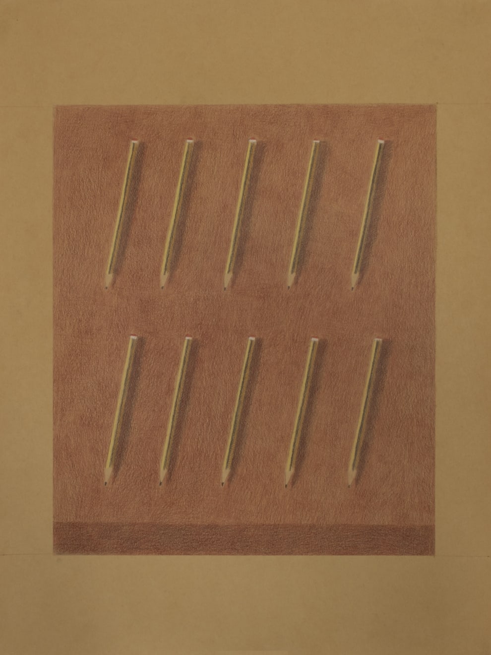 Johnny Izatt Lowry, 10 Pencils, on a Table, 2021