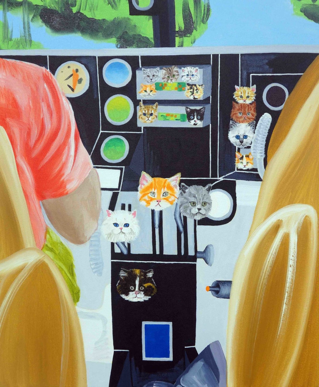 Margot Bird, Caramel Airplane Seats, 2022