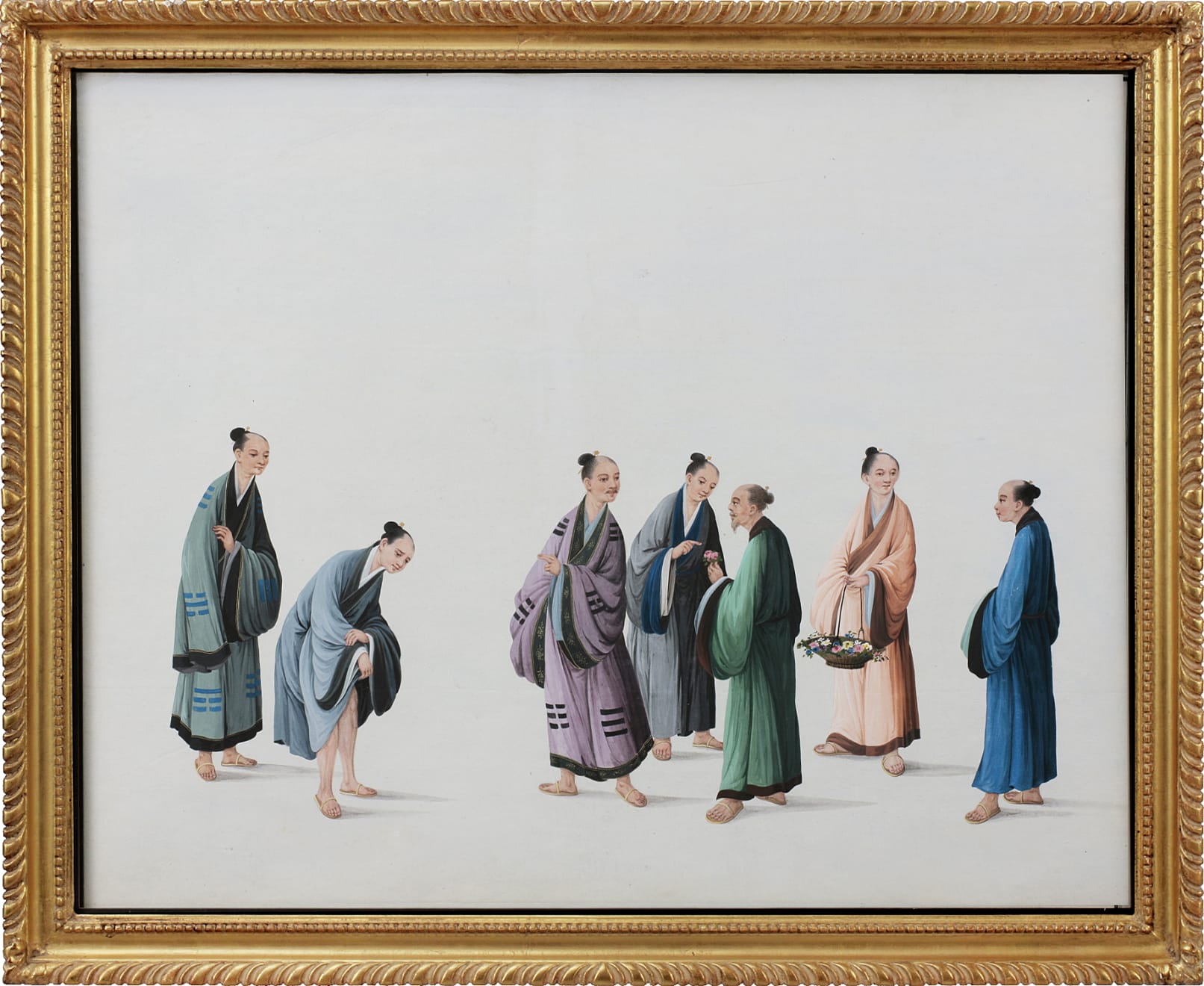 Rare Set of 20 Chinese Export Watercolours Representing The Customs and Trades of China
