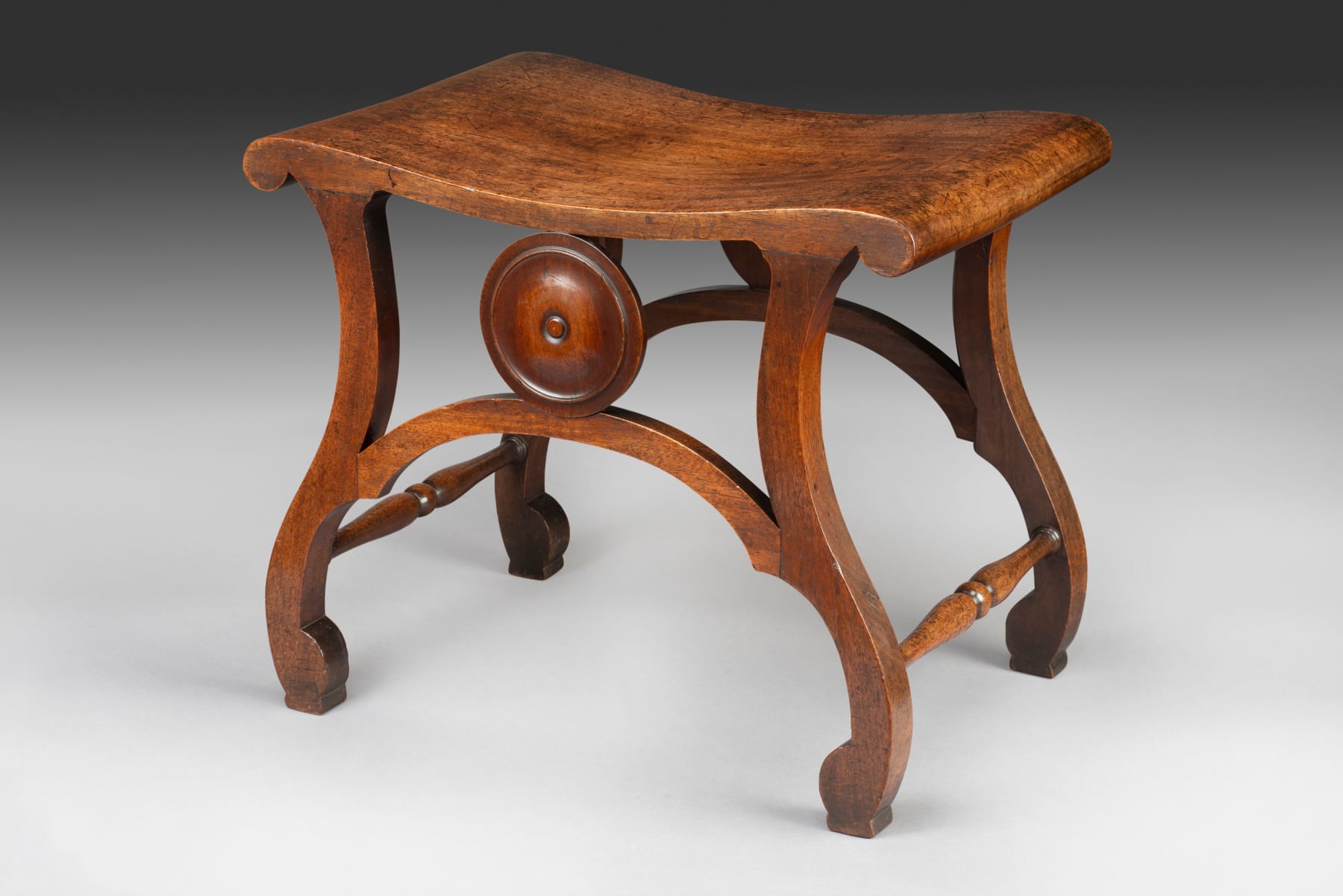 Coulborn antiques mahogany stool attributed to Chippendale