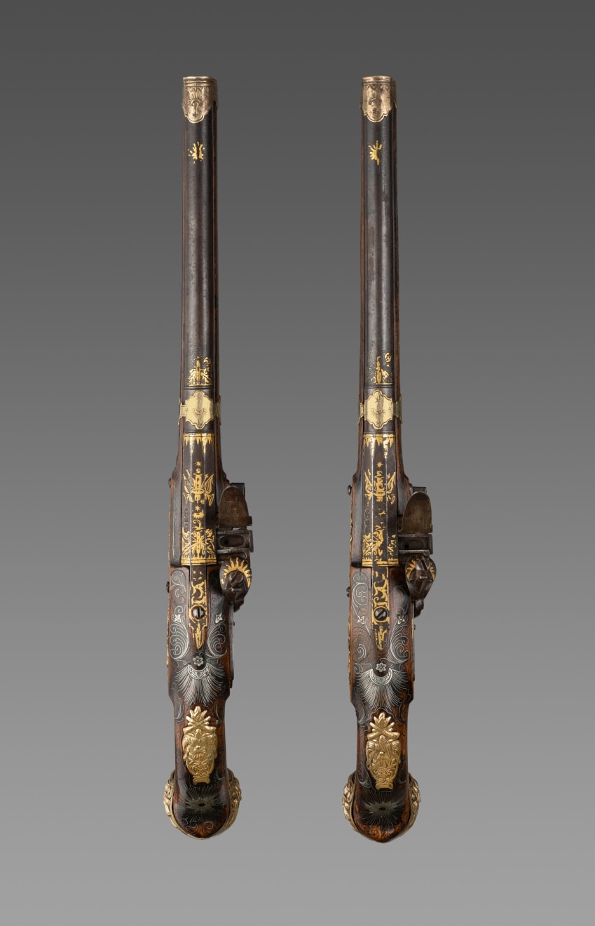 Pair of Ottoman Double-barrelled Flintlock Muskets