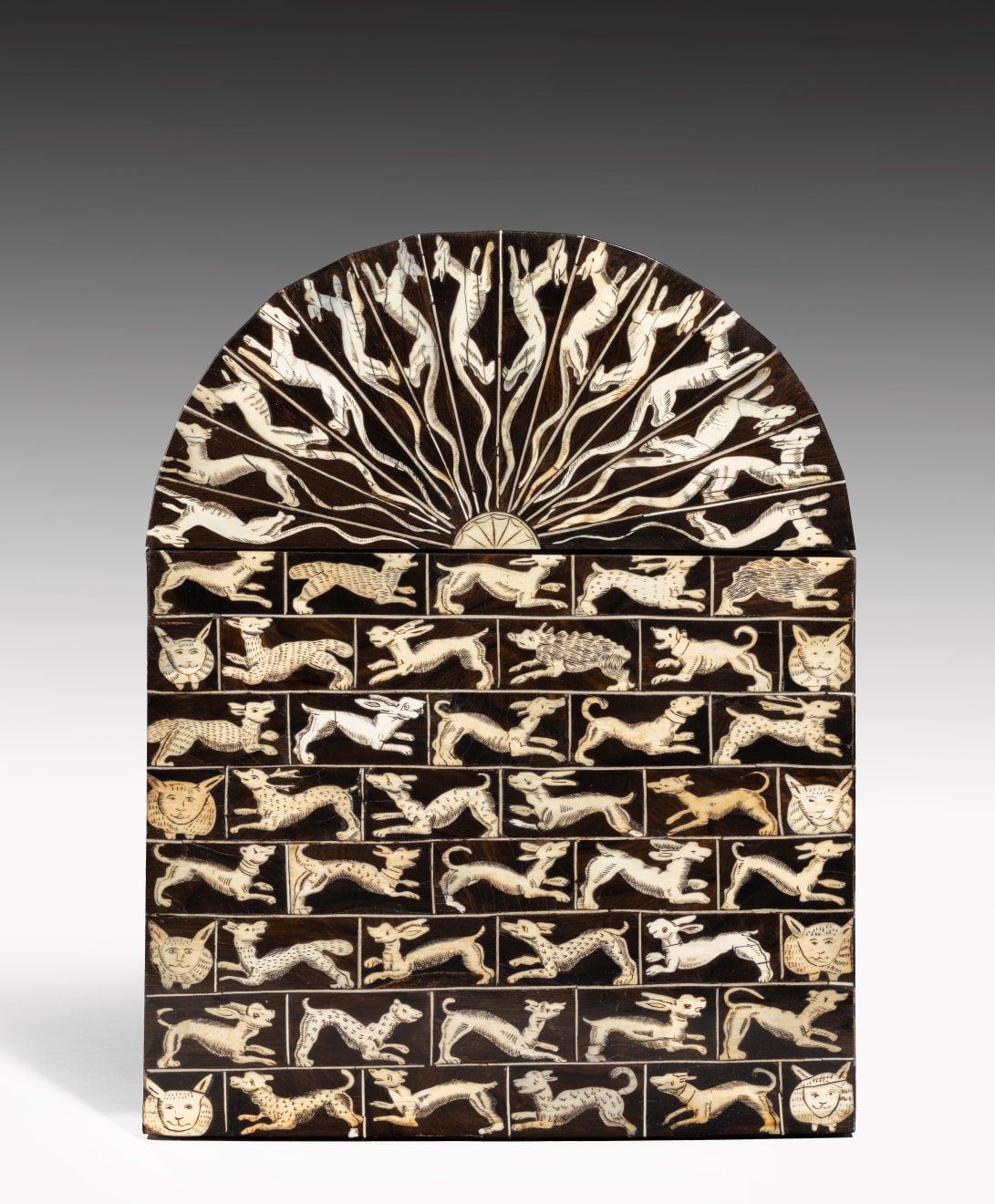 antique Coulborn 16th century Renaissance Ivory Inlaid Casket SOUTH GERMAN