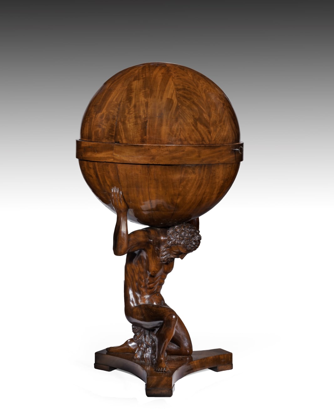 Coulborn antique 19th century Biedermeier Mahogany Globe-Form Work Table Globustisch