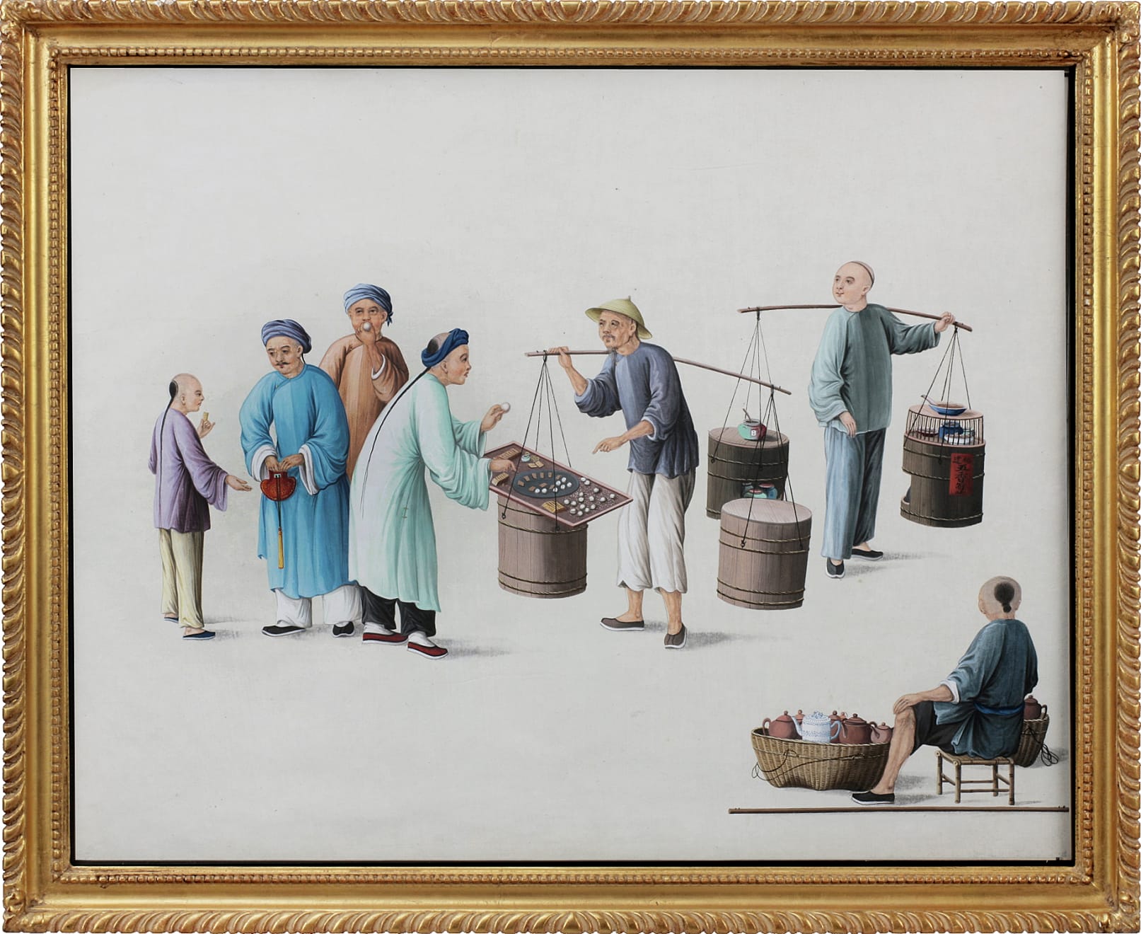 Rare Set of 20 Chinese Export Watercolours Representing The Customs and Trades of China