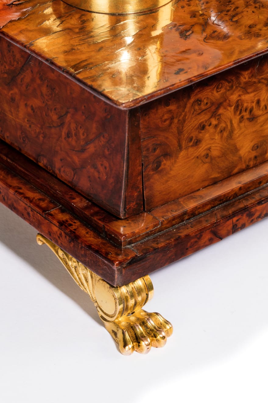 Alexis Decaix (active 1778-1811), Regency Bronze and Burr Yew Inkstand